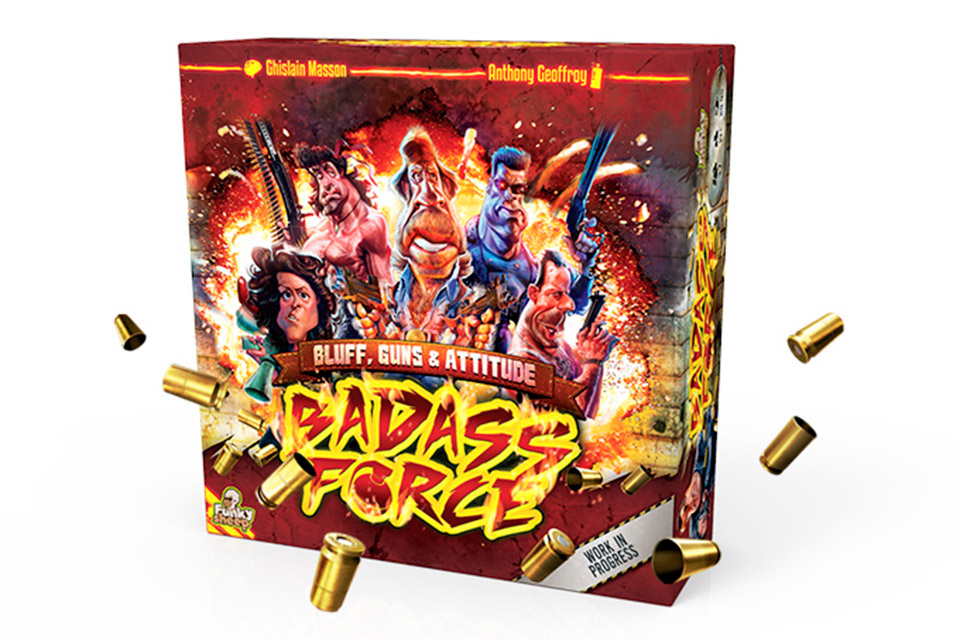 Concept de la boite de badassforce au moment de la campagne Kickstarter